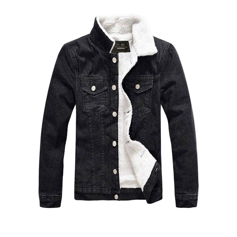 Lamb down denim jacket - Belisimo