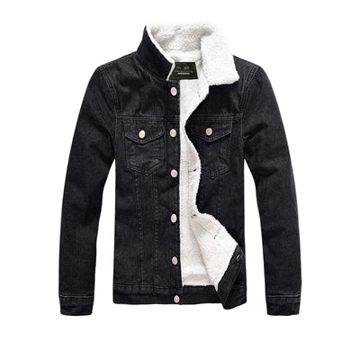 Lamb down denim jacket - Belisimo