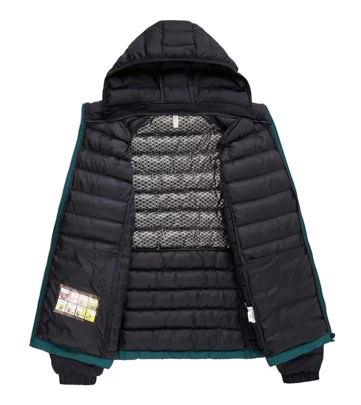 Men's Fleece - lined Thick Hooded Rib Cotton - padded Jacket - Belisimo