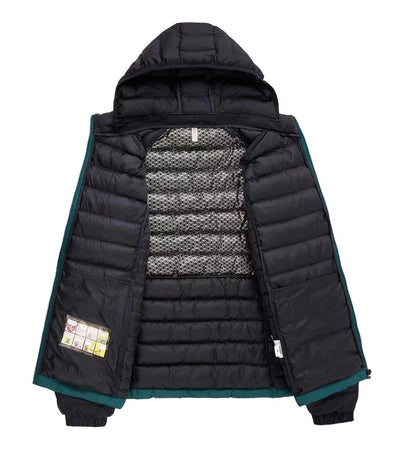 Men's Fleece - lined Thick Hooded Rib Cotton - padded Jacket - Belisimo