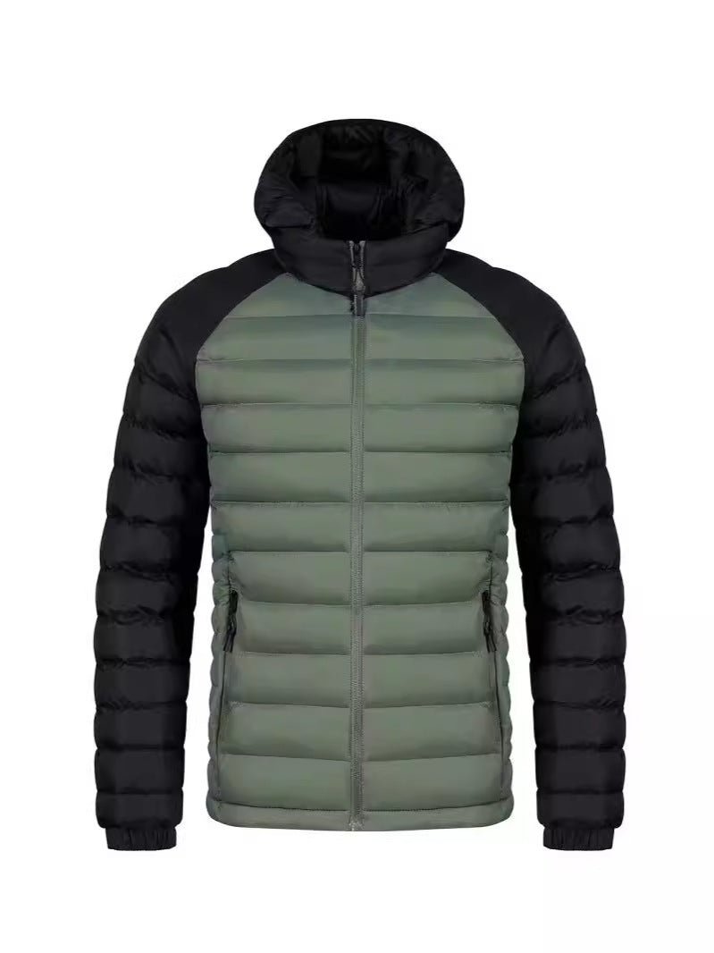 Men's Fleece - lined Thick Hooded Rib Cotton - padded Jacket - Belisimo