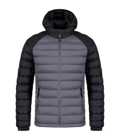 Men's Fleece - lined Thick Hooded Rib Cotton - padded Jacket - Belisimo