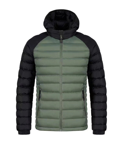 Men's Fleece - lined Thick Hooded Rib Cotton - padded Jacket - Belisimo