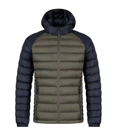 Men's Fleece - lined Thick Hooded Rib Cotton - padded Jacket - Belisimo