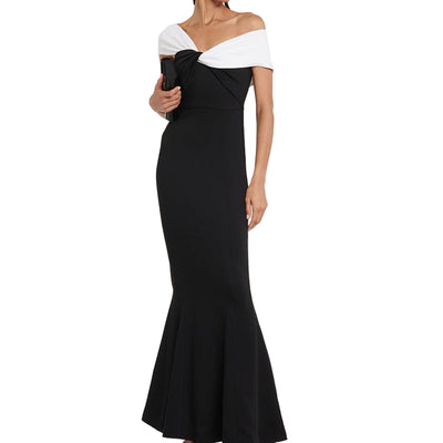 Off - shoulder Knitted Dress - Belisimo