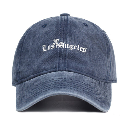 Washed Cotton Printed Hat Old Dad Hat - Belisimo