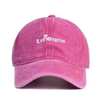 Washed Cotton Printed Hat Old Dad Hat - Belisimo