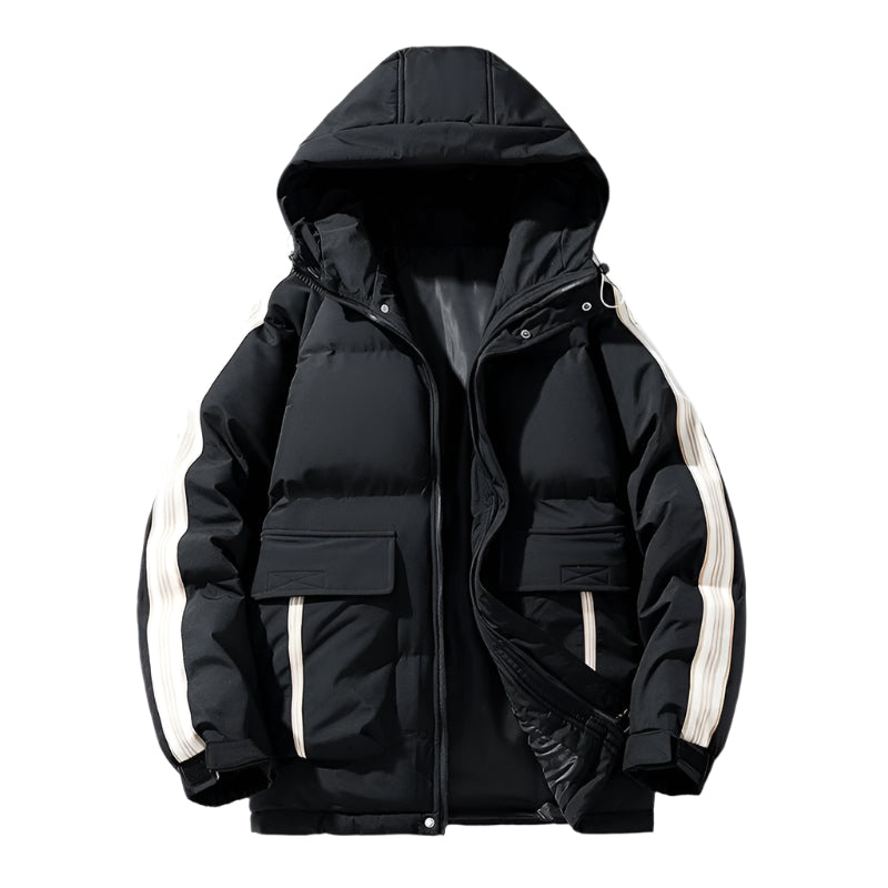Winter Men's Cotton - padded Coat Outdoor Teen Hooded - Belisimo