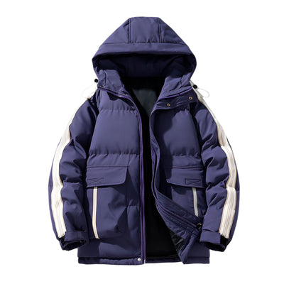 Winter Men's Cotton - padded Coat Outdoor Teen Hooded - Belisimo
