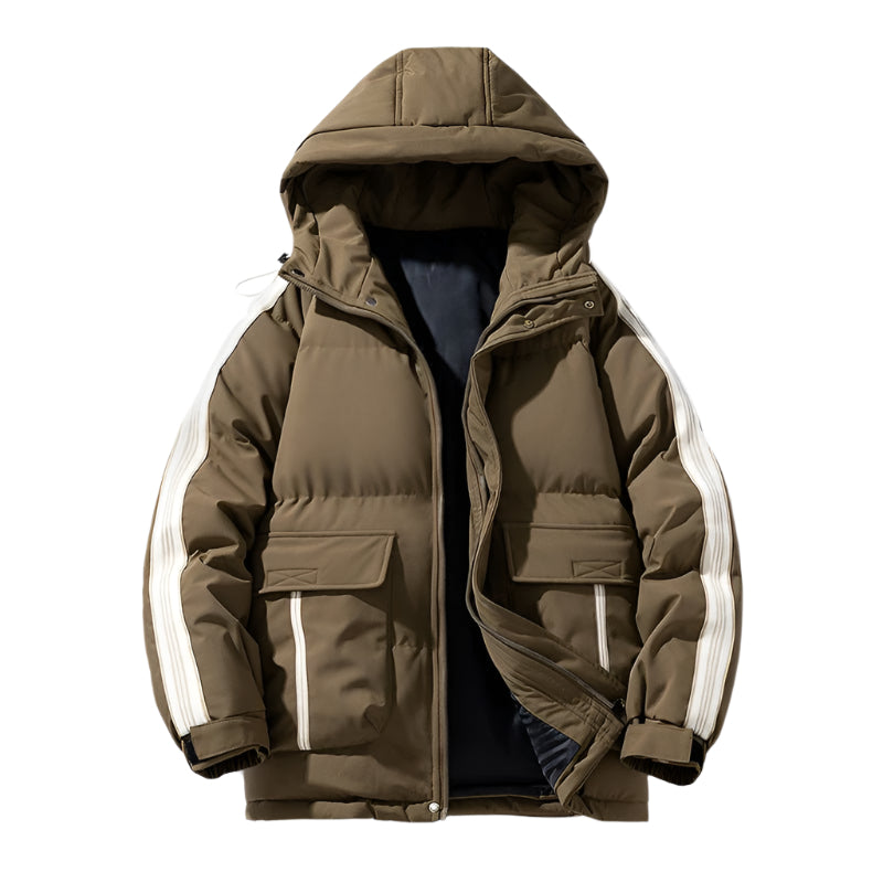 Winter Men's Cotton - padded Coat Outdoor Teen Hooded - Belisimo