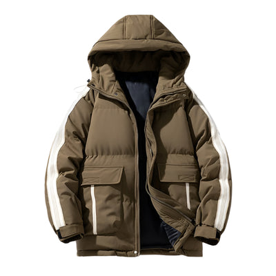Winter Men's Cotton - padded Coat Outdoor Teen Hooded - Belisimo
